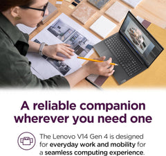 Lenovo 14 G4 - Laptop for Business - Intel Core i7-13620H - 14" FHD Display - 8GB RAM (upgradable to 16GB) - 256GB Storage (upgradable to 1TB) - Windows 11 Home - Thin & Portable - Business Black