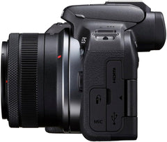 Canon EOS R10 Mirrorless Camera Kit with RF-S 18-45mm Lens | 24.2MP APS-C 4K Video Perfect for Beginner Photographers & Vloggers (5331C009) + Adapter EF-EOS R + 64GB Card + LP-E17 Battery + Bag