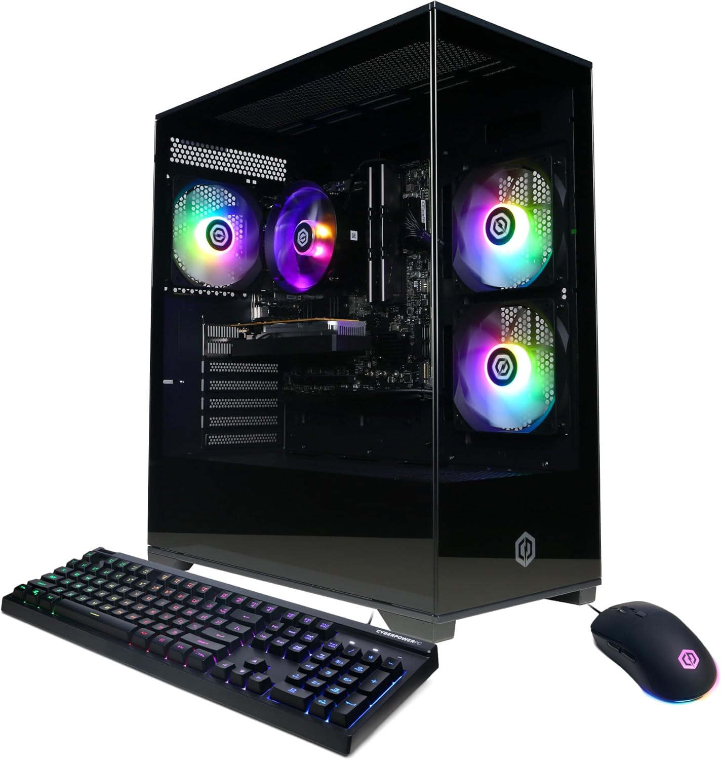 CYBERPOWERPC Gamer Master Gaming PC AMD Ryzen 5 5500 3.6GHz Radeon RX 6400 4GB 16GB DDR4 500GB PCIe Gen4 SSD WiFi Ready & Windows 11 Home (GMA3100A)