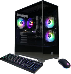 CYBERPOWERPC Gamer Master Gaming PC AMD Ryzen 5 5500 3.6GHz Radeon RX 6400 4GB 16GB DDR4 500GB PCIe Gen4 SSD WiFi Ready & Windows 11 Home (GMA3100A)