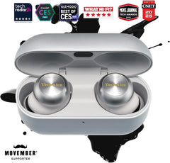 Technics Reference Class Hi-Fi Wireless Earbuds Dolby Atmos with Head Tracking Adaptive Noise Cancelling 3 Device Multipoint 10-hr Battery Wireless Charging Improved Fit - EAH-AZ100-S (Silver)