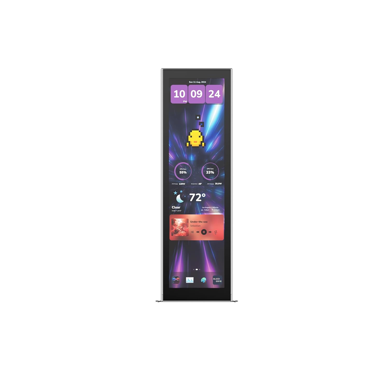Hyte Y70 Touch Infinite Display Upgrade Screen Kit for PC Case - 14.9" IPS Display - 2.5K Resolution - 60Hz - 10-Point Touch - Pitch Black