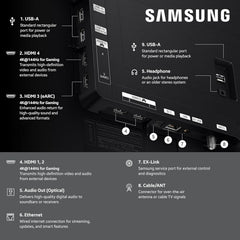 Samsung 65-Inch Class OLED S90F 4K Smart TV (2025 Model) NQ4 AI Gen3 Processor 4K AI Upscaling Pro OLED HDR + Motion Xcelerator 144Hz Samsung Vision AI Alexa Built-in