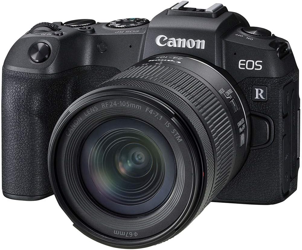 Canon EOS RP Full-Frame Mirrorless Interchangeable Lens Camera + RF24-105mm Lens F4-7.1 is STM Lens Kit- Compact and Lightweight for Traveling and Vlogging Black (3380C132)