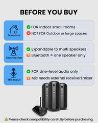 Avantree Harmony 2 – Multi-Room Wireless Speaker System with Bluetooth & Wired Inputs Easy Setup Expandable 30ms Low-Latency Sync for Whole-Home Meeting Rooms & Small Indoor Events