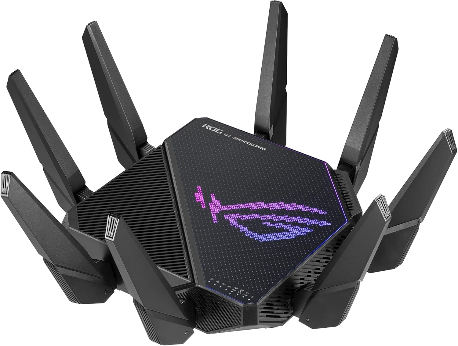 ASUS ROG Rapture GT-AX11000 Pro Tri-Band WiFi 6 Extendable Gaming Router 10G & 2.5G Ports ASUS RangeBoost Plus Triple-Level Game Acceleration Subscription-Free Network Security AiMesh Compatible
