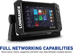 Lowrance Elite FS 9 Fish Finder with Active Imaging 3-in-1 Transducer Preloaded C-MAP Contour+ Charts (Renewed)