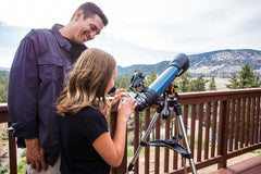 Celestron Inspire 100AZ Refractor Telescope with Built-in Smartphone Adapter Blue