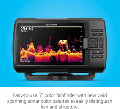 Garmin Striker Vivid 7cv U.S. with GT20-TM Transducer - Easy-to-Use 7-inch Color Fishfinder and Sonar Transducer Vivid Scanning Sonar Color Palettes (010-02552-00)