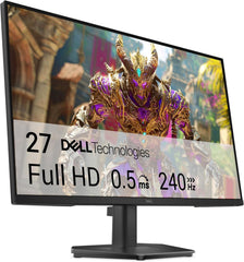 Dell 27 240Hz Gaming Monitor - SE2726HG - 27-inch FHD (1920x1080) 240Hz Display in-Plane Switching (IPS) Technology AMD FreeSync Premium TÜV 3-Star 2X HDMI DisplayPort 1.4 Tilt