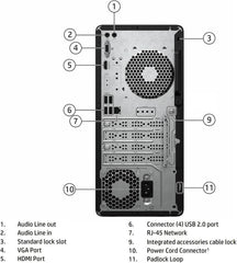 HP Desktop Computer Tower for Home Student & Business 13th Gen Intel Quad-Core Processor 16gb Ddr4 Ram 256gb Pcie Ssd WiFi Adapter Vga Rj-45 Hdmi Keyboard and Mouse Windows 11 Home