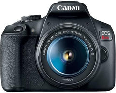 Canon EOS Rebel T7 DSLR Camera with 18-55mm Lens Bundle with Extra Canon Battery + 2X 64GB Memory Cards + Accessory Kit Including Bag Flash Remote Aux Lenses Software & More