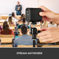 Logitech for Creators Mevo Start Wireless Live Streaming Camera 1080p HD Video Quality Intelligent App Control Stream via LTE or Wi-Fi - Black