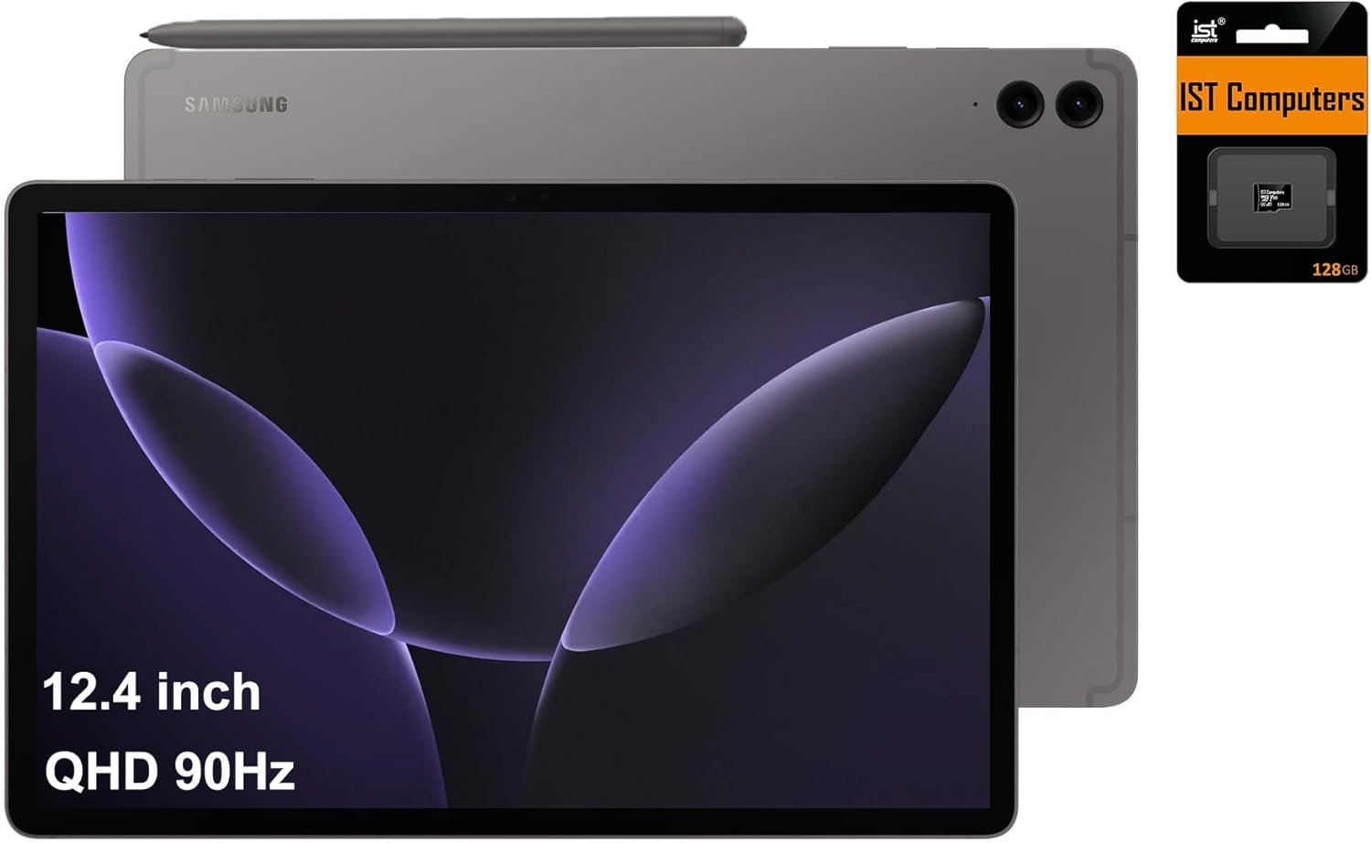 SAMSUNG Galaxy Tab S9 FE+ Plus Android Tablet (12.4” Touchscreen 8GB RAM 256GB Storage Long Battery Life S Pen 1 Front Camera + 2 Rear Cameras Lightweight Durable Design) SM-X610