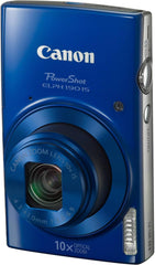 Canon PowerShot ELPH 190 Digital Camera Bundle (Blue) Compact Point and Shoot with WiFi Optical Zoom | Portable Design for Travel Sharing and Everyday Photography with Case and 64GB Card