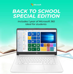 HP Ultrabook Laptop for Students and Business • Office 365 & Copilot AI • Intel 4-Core CPU • 1.1TB Storage (1TB OneDrive and 64GB SSD) • 8GB RAM • Windows 11 w/o Mouse