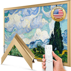 Pale Gold Scoop 65" Alloy Deco TV Frame - Compatible ONLY with Samsung The Frame TV and Pro TVs (Fits 2021-2026 LS03A LS03B LS03C LS03D LS03FA LS03FW)