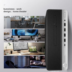 HP ProDesk 600 G3 SFF Desktop Computer with 21.5" FHD Monitor Intel Quad Core i5-6500 16GB DDR4 256GB SSD DisplayPort Keyboard & Mouse WiFi BT Windows 11 Pro (Renewed) Black