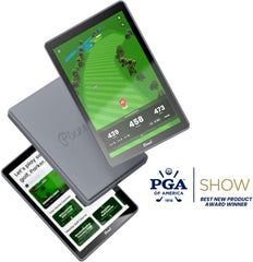 Pinned Golf Portable GPS Tablet - The Caddie - Magnetic Weatherproof Touchscreen FCB Distances - Golf Caddy 45 000 Course Maps - Gifts for Men - Gray