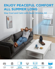 Midea Inverter Window Air Conditioner with Heat – Quiet Window AC Unit and Heat Combo with Dehumidifier – Cools up to 550 Sq. Ft. – Energy Star Rated, Smart Control, Remote, 12,000 BTU