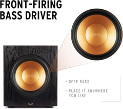 Klipsch Synergy Black Label Sub-100 10” Front-Firing Subwoofer with 150 Watts of continuous power 300 watts of Dynamic Power and All-Digital Amplifier for Powerful Home Theater Bass