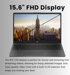HP 255 G10 15.6" FHD Business Laptop AMD Ryzen 7 7730U 32GB RAM 1TB PCIe SSD Numeric Keypad Webcam Wi-Fi 6 HDMI Windows 11 Pro Black