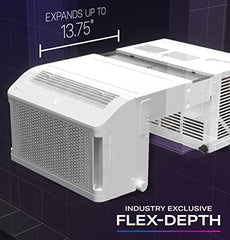 GE Profile ClearView Inverter Window Air Conditioner Unit, 12,200 BTU, Energy Efficient Cooling up to 550 sq ft., Ultra Quiet, SMART Home Capable, Includes Remote, White