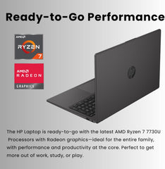 HP 255 G10 15.6" FHD Business Laptop AMD Ryzen 7 7730U 32GB RAM 1TB PCIe SSD Numeric Keypad Webcam Wi-Fi 6 HDMI Windows 11 Pro Black