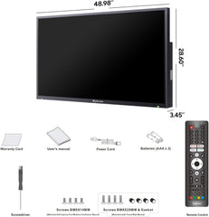 SYLVOX New 55” Outdoor Smart TV Superior Waterproof Performance Upgraded Matte Finish for Enhanced Anti-Glare Effect Full Metal with Dolby Atoms 2000nits Full Sun Pool Pro 2.0+ Series