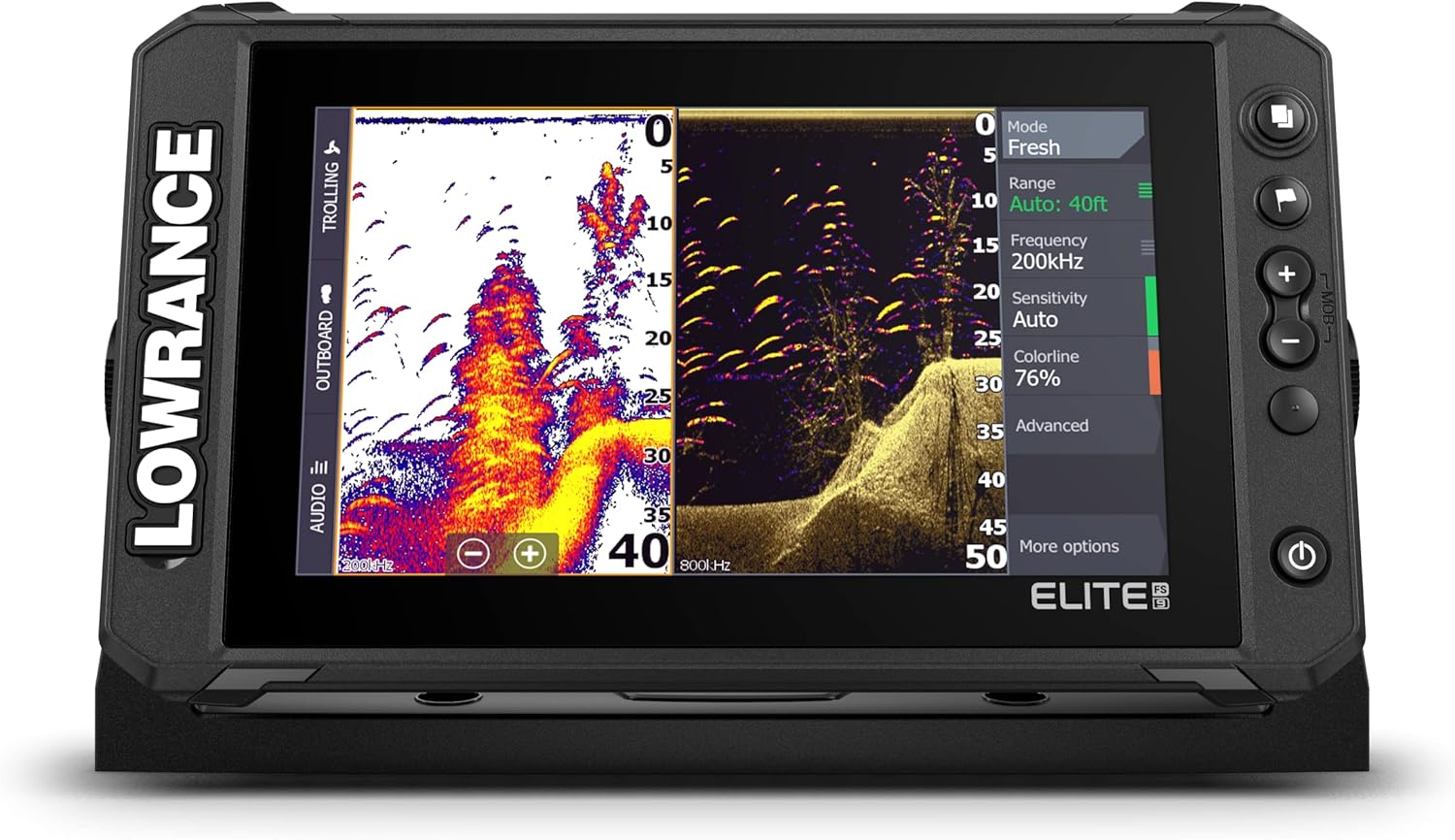 Lowrance Elite FS 9 Fish Finder with Active Imaging 3-in-1 Transducer Preloaded C-MAP Contour+ Charts (Renewed)