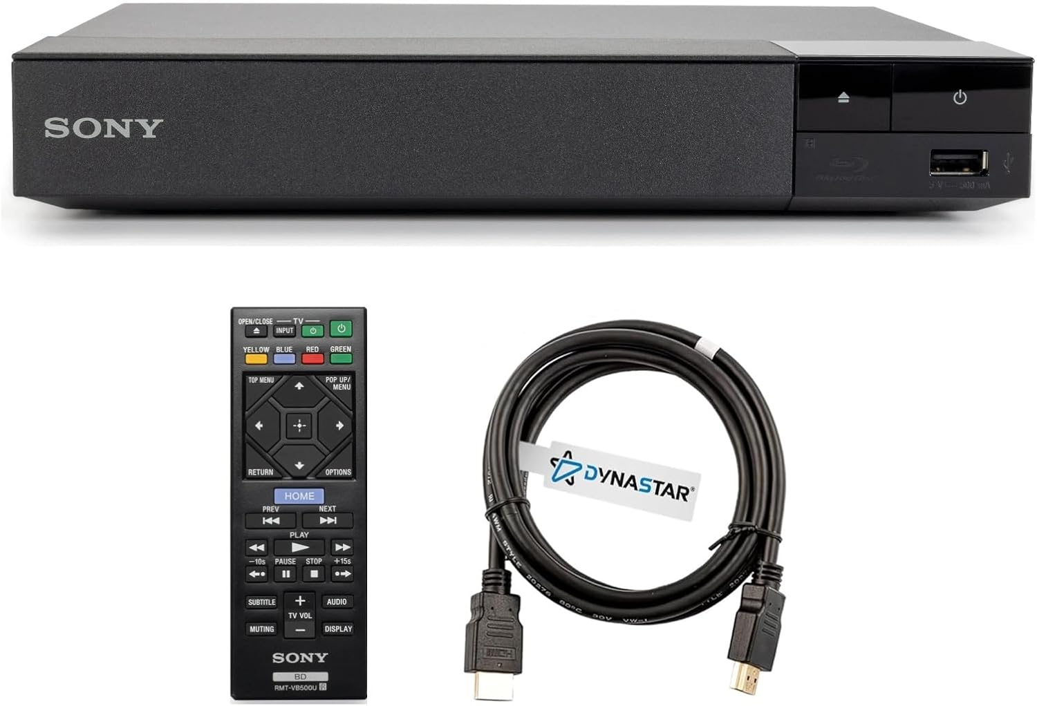 Region Free Blu-ray Player Compatible with Sony BDP-S1700 Multi Region Code Free | Blu-ray Regions A B C | DVD Regions 0-8 with Dynastar 6FT HDMI Bundle