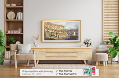 Pale Gold Scoop 65" Alloy Deco TV Frame - Compatible ONLY with Samsung The Frame TV and Pro TVs (Fits 2021-2026 LS03A LS03B LS03C LS03D LS03FA LS03FW)