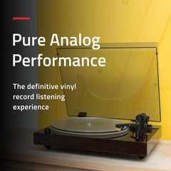 Fluance RT85N Reference High Fidelity Vinyl Turntable Record Player with Nagaoka MP-110 Cartridge Acrylic Platter Speed Control Motor High Mass MDF Wood Plinth Vibration Isolation Feet - Walnut