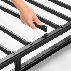Zinus Victor 4 Inch Quick Lock Box Spring / Mattress Foundation / Built-to-Last Metal Structure / Low Profile / Easy Assembly, King, White