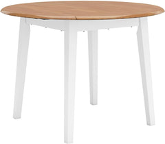 Signature Design by Ashley Gesthaven Casual Dining Drop Leaf Table, Light Brown & White