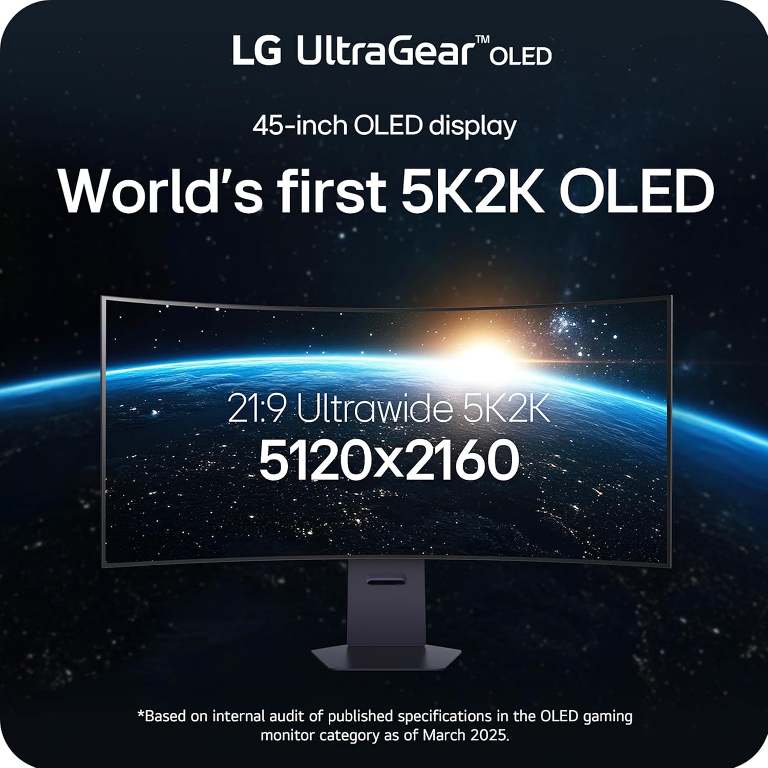 LG 45GX950A-B 45-inch Ultragear 5K2K WUHD (5120 x 2160) OLED Curved Gaming Monitor  Dual-Mode  165Hz  0.03ms  NVIDIA G-Sync  AMD FreeSync Premium Pro  HDR True Black 400  USB Type-C 90W  DP2.1