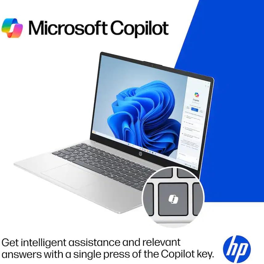 HP 15.6" Business & Student Laptop Computer with Microsoft Office 365  Intel Quad-Core Processor  Windows 11 Laptop 32GB RAM 640GB Storage (128GB UFS+512GB Docking Set)  Numeric Keypad  Natural Silver