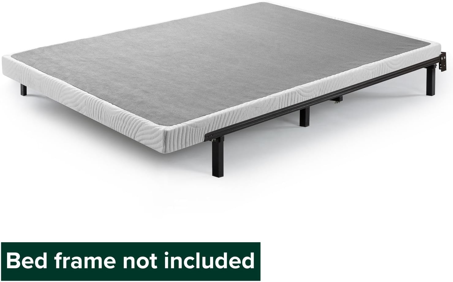 Zinus Victor 4 Inch Quick Lock Box Spring / Mattress Foundation / Built-to-Last Metal Structure / Low Profile / Easy Assembly, King, White