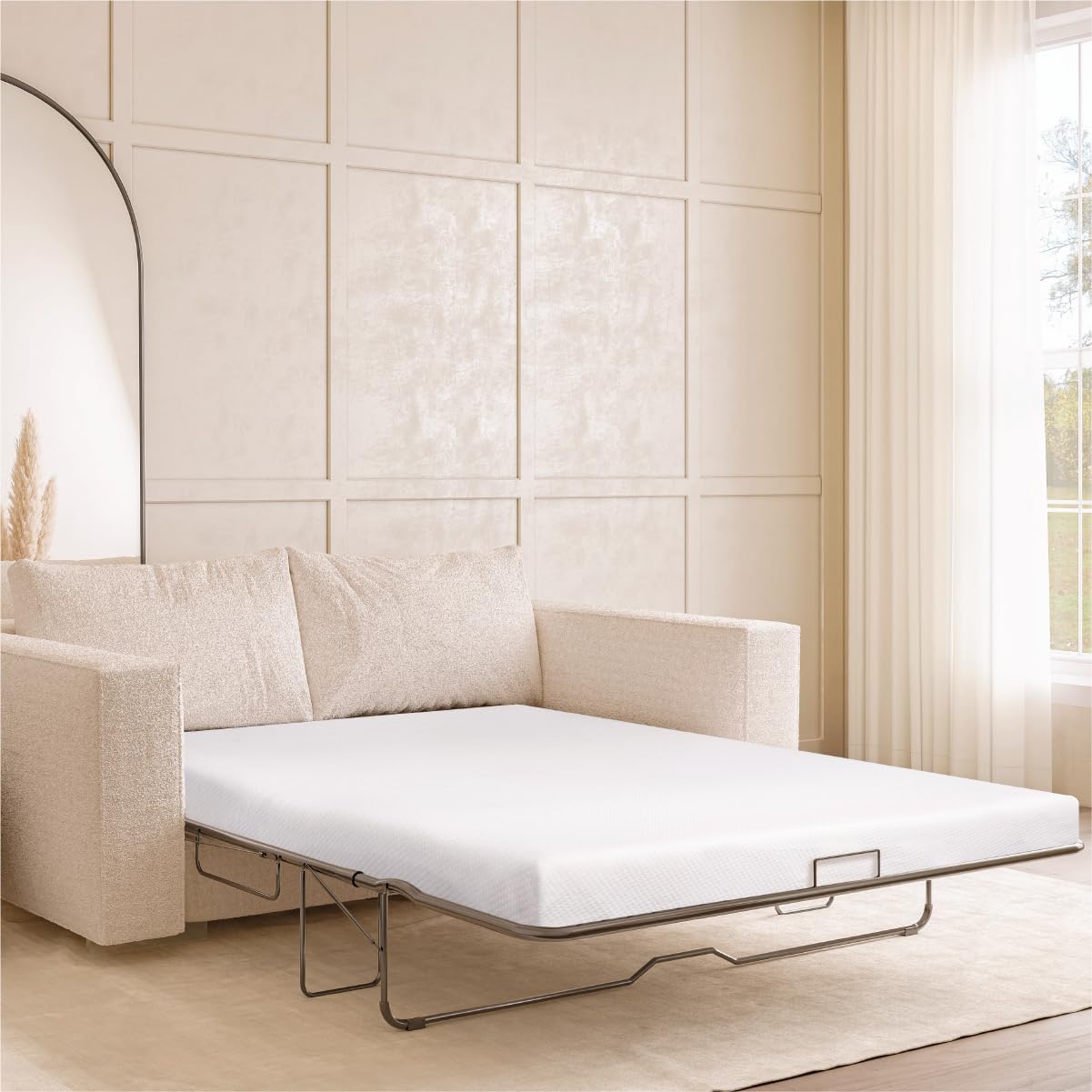 Milliard 4.5-Inch Memory Foam Sofa Bed Mattress Replacement, Queen Size, Pull Out Sofa Bed Queen Size, Sleeper Mattress & Couch Beds, Premium Comfort - Couch, Pullout Sofabed, Cama Not Included