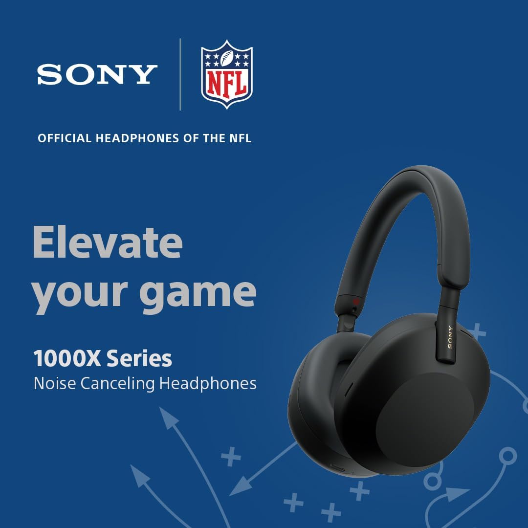 Sony WH-1000XM5 Premium Noise Canceling Headphones  Auto NC Optimizer  30-Hour Battery  Alexa Voice Control  Black