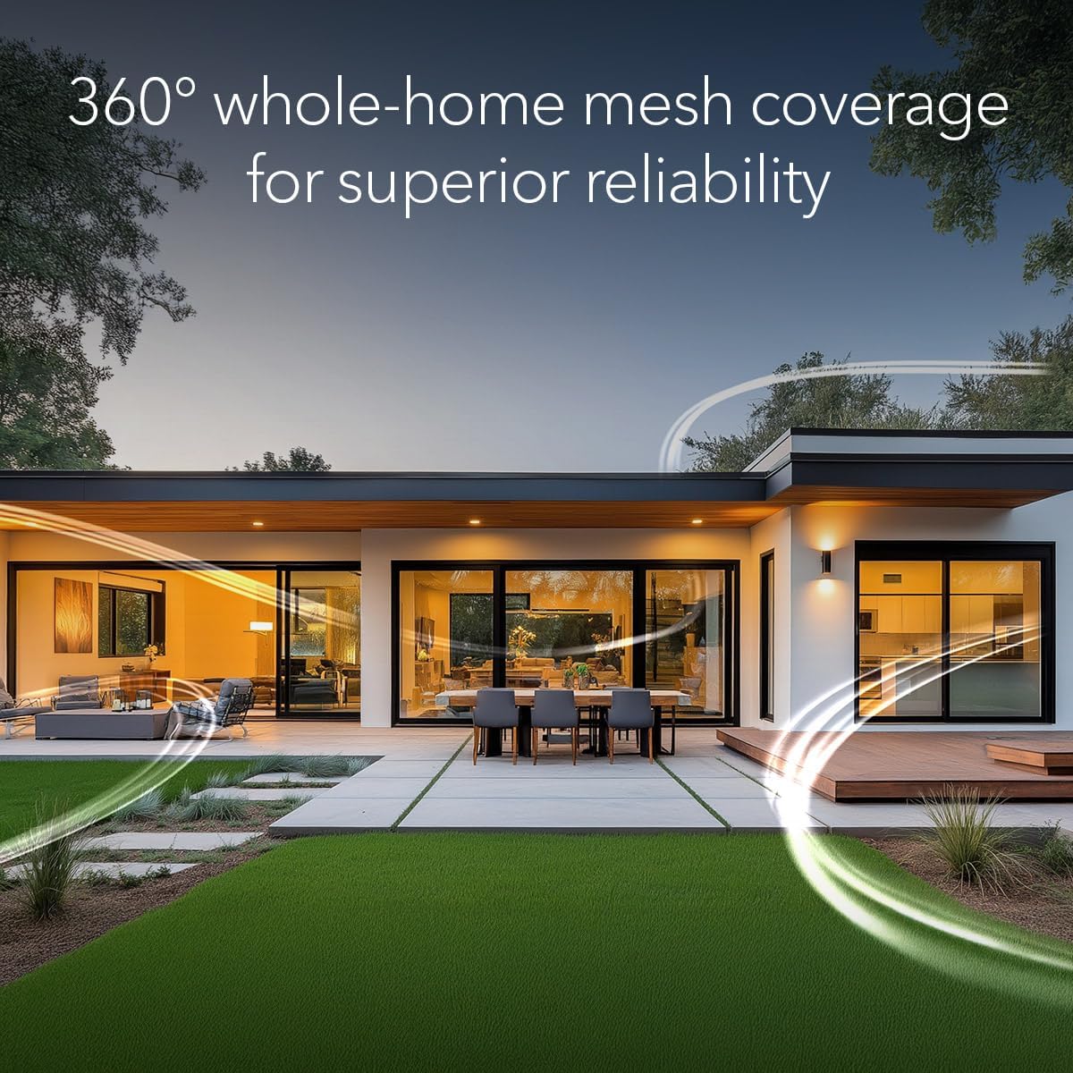 NETGEAR Orbi 370 Series Dual-Band WiFi 7 Mesh Network System for Home (RBE373) – Wireless Router + 2 Extenders  Security Features  5 Gbps  Covers 6 000 sq.ft.  70 Devices  2.5GB Internet Port  BE5000
