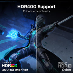 KOORUI 34-inch Curved Ultrawide WQHD 3440×1440 Gaming Monitor  180Hz 1000R- PIP/PBP  1ms(MPRT)  HDR400  DCI-P3 95%  FreeSync Premium  1 x DP 1.4 & 2 x HDMI 2.0  Tilt Height Swivel Adjustment  34E6UC