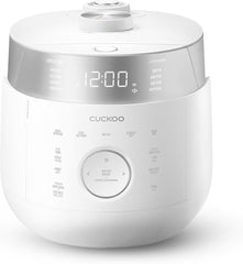 CUCKOO Twin Pressure Rice Cooker 10-Cup Uncooked / 20-Cup Cooked with Induction Heating Technology, 20 Menu Modes with Voice Guide, Large Rice Maker Multi-Cooker & Pressure Cooker (CRP-LHTR1009FW)