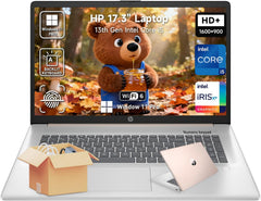 HP 17 Laptop Computer  17.3" HD+ Large Screen Business Laptop PC  13th Gen Intel Core i5 (10-cores)  Windows 11 Pro | Backlit Keyboard | Fingerprint Reader | Rose Gold | 32GB RAM 2TB SSD