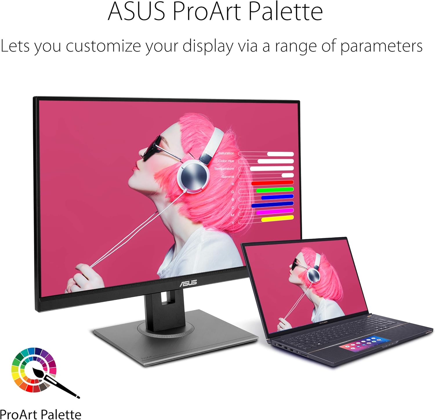 ASUS ProArt Display PA278QV 27” WQHD (2560 x 1440) Monitor  100% sRGB/Rec. 709 ΔE < 2  IPS  DisplayPort HDMI DVI-D Mini DP  Calman Verified  Eye Care  Anti-Glare  Tilt Pivot Swivel Height Adjustable