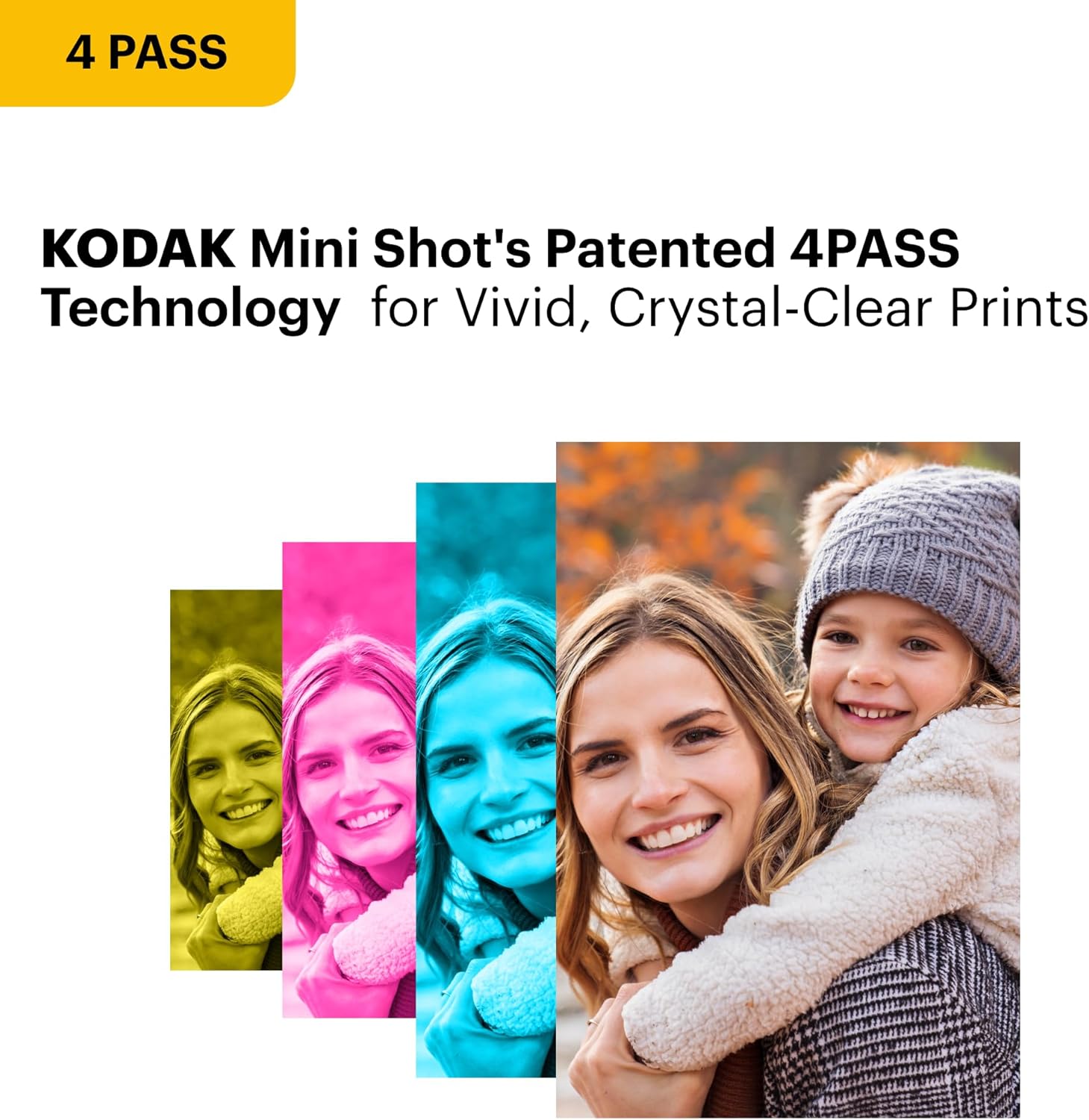 Kodak Mini Shot 2 Retro Portable Wireless Instant Camera & Photo Printer - White - 60 Sheets