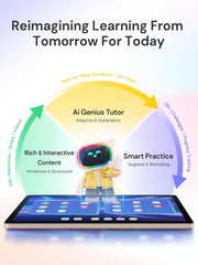 AI Kids Tablet with Parental Control - 50000+ Content AI Tutor Learning Tablet with ELA  Math  ABC  Word  Read  Phonics  STEM for Homeschooler Educational Study for G1 - G6 (TalPad T100 with Keyboard)