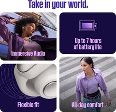 Bose Ultra Open Earbuds - Bluetooth Open Ear Earbuds with OpenAudio for Awareness  Clip-On Design for Comfort  Water Resistant  Up to 48 Hrs of Playtime  Driftwood Sand - Limited Edition Color