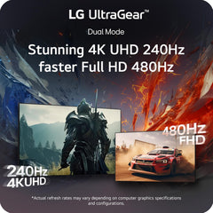 LG 27G850A-B 27-inch Ultragear 4K UHD (3840 x 2160) IPS Gaming Monitor  Dual-Mode 240Hz  1ms  NVIDIA G-Sync Compatible  AMD FreeSync Premium Pro  VESA DisplayHDR 600  HDMI  DisplayPort 2.1  Black