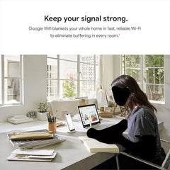 Google WiFi - AC1200 - Mesh WiFi Router System Bundle (3-Pack) - 4500 Sq Ft Coverage - Retail Packaging - Easy Setup  Seamless Signal for Smart Home Devices - Snow